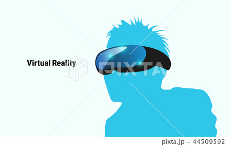 VR体験バーチャルリアリティ仮想現実イメージイラスト VR体験バーチャルリアリティ仮想現実イメージイラスト 44509592