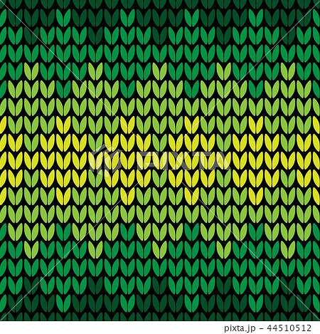 Seamless green knitting pattern Seamless green knitting pattern 44510512