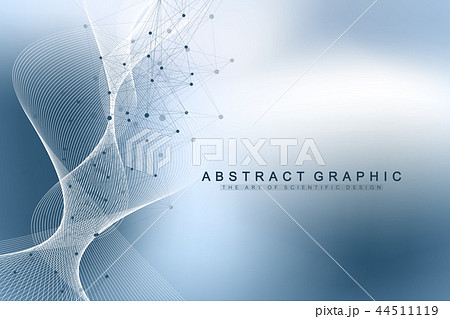 Scientific vector illustration genetic engineering and gene manipulation concept. DNA helix, DNA 44511119