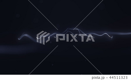 Abstract glowing lines in the dark. 3D rendering background 44511323