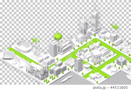 Town isometric white _ 5 44511605