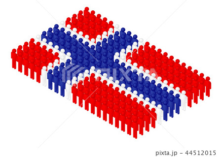 3D Isometric man icon pictogram in row, Norway 44512015