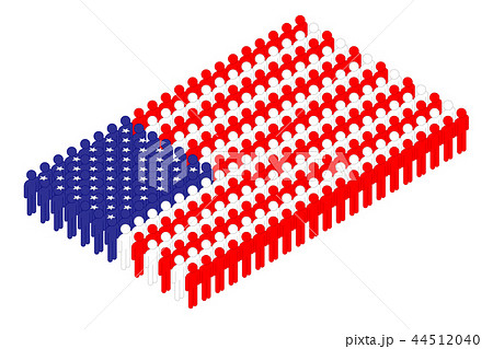 Isometric man icon pictogram in row, United States Isometric man icon pictogram in row, United States 44512040