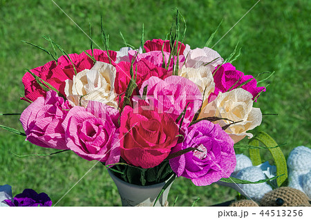 Made bouquet of paper flowers Made bouquet of paper flowers 44513256