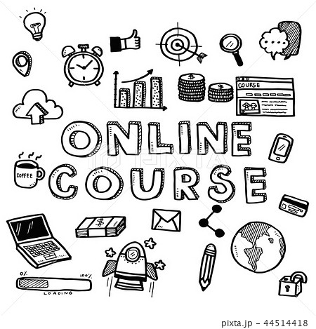Hand draw business doodles online course icons Hand draw business doodles online course icons 44514418