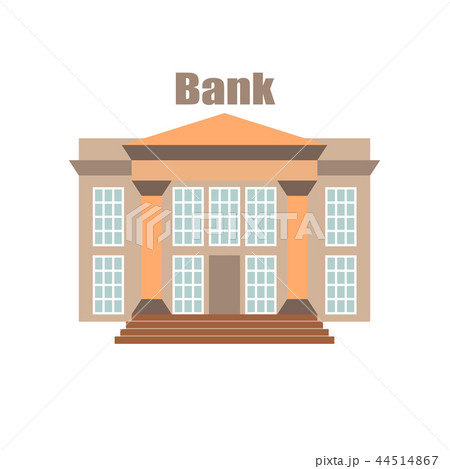 Bank building banking financial flat front vector 44514867