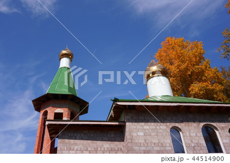 unfinished church on background of autumn  44514900