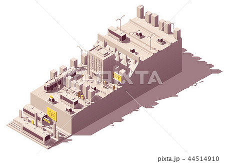 Vector urban public transport infrastructure Vector urban public transport infrastructure 44514910