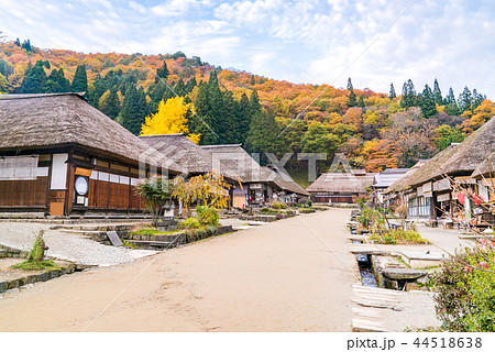 Ouchujuku Village sunset Fukushima Japan 44518638