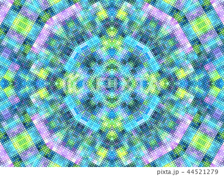 Bright background with concentric mosaic pattern 44521279
