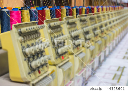 blurred  colorful of sewing machine,sewing, suture 44523601