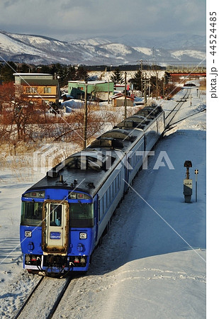 室蘭本線（長万部～静狩駅間）を走る特急北斗（キハ183系） 44524485