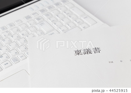 稟議書とパソコン 44525915