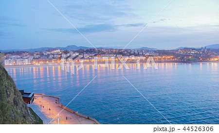 サンセバスチャン ビスケー湾の夕景 サンセバスチャン ビスケー湾の夕景 44526306