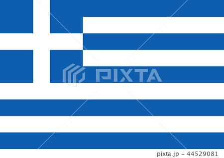 Flag of Greece in official rate and colors, vector 44529081