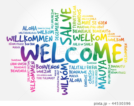 WELCOME word cloud in different languages - Stock Illustration [44530396] -  PIXTA