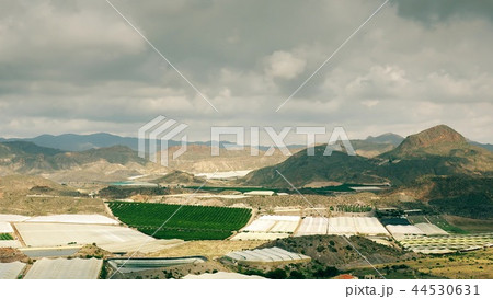 Greenhouse farms and fruit orchards of Andalusia, Spain 44530631