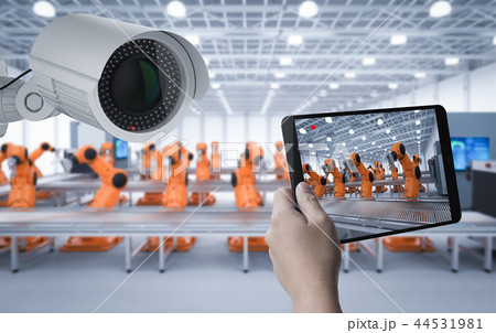 Surveillance camera in factory 44531981