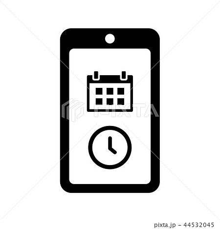 スマホと日時指定　アイコン 44532045