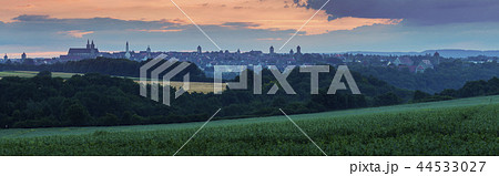 Panorama of Rothenburg at sunrise 44533027