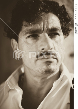 Close up of a Man With Moustaches 44534525