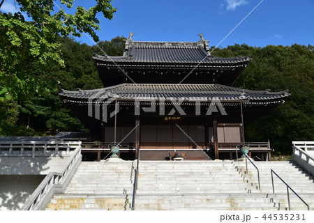 最上稲荷根本大堂と秋の青空 岡山県岡山市北区 最上稲荷根本大堂と秋の青空 岡山県岡山市北区 44535231
