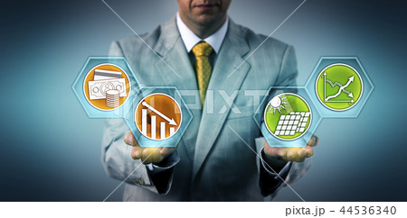 Executive Evaluating Efficiency Of Photovoltaics 44536340