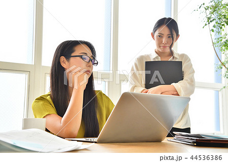 オフィス 女性 部下を叱る上司 オフィス 女性 部下を叱る上司 44536386