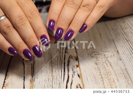 Amazing natural nails. Gel polish applied. 44536733