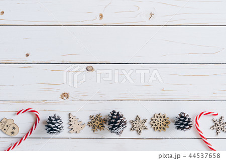 Wooden white and christmas background Wooden white and christmas background 44537658