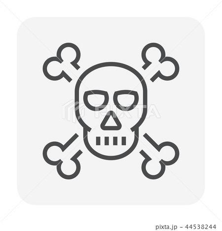 skull icon black 44538244