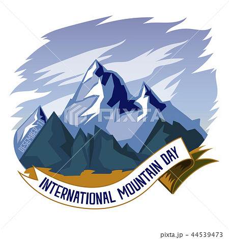 International Mountain Day, 11 December. Mountain ranges conceptual illustration vector. 44539473
