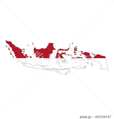 Indonesia country silhouette with flag Indonesia country silhouette with flag 44539547