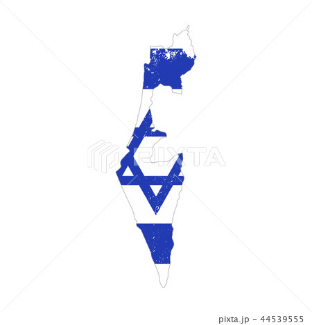 Israel country silhouette with flag on background Israel country silhouette with flag on background 44539555