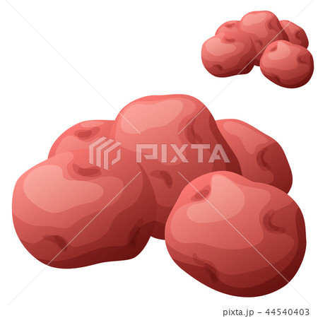 Small red potatoes. Detailed Vector Icon isolated on white background. Series of food and drink 44540403