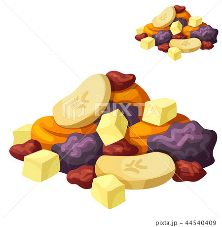 Detailed Icon. Dried fruits isolated on white background 44540409