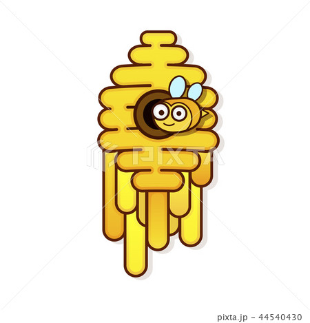 Yellow bee hive on a white background. Yellow bee hive on a white background. 44540430