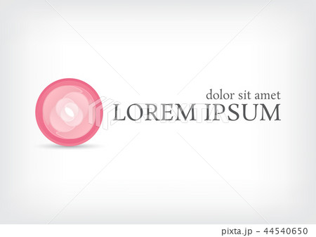 pink rose layer circle logo design templateのイラスト素材 [44540650] - PIXTA