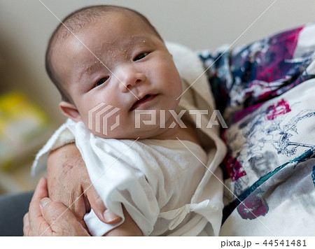 新生児とお婆ちゃん 新生児とお婆ちゃん 44541481