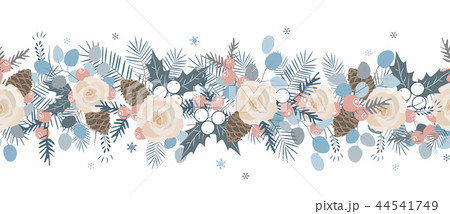 Christmas seamless garland. Vector hand drawn illustration. Christmas seamless garland. Vector hand drawn illustration. 44541749