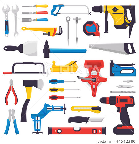 Hand tool vector construction handtools hammer pliers and screwdriver of toolbox illustration Hand tool vector construction handtools hammer pliers and screwdriver of toolbox illustration 44542380