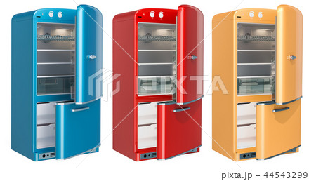 Set of colored refrigerator retro design Set of colored refrigerator retro design 44543299