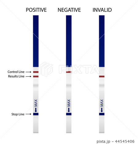 Vector realistic 3d pregnancy test strip with positive, negative and invalid result set icon closeup Vector realistic 3d pregnancy test strip with positive, negative and invalid result set icon closeup 44545406