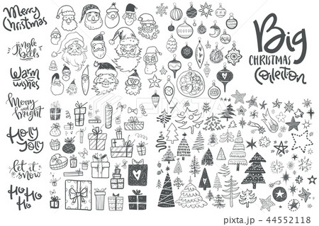 Amazing doodle icons collection. Hand kids drawn sketches. Chris 44552118