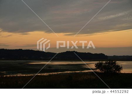 印旛沼夕景 千葉県印西市 双子公園からの眺め 印旛沼夕景 千葉県印西市 双子公園からの眺め 44552292