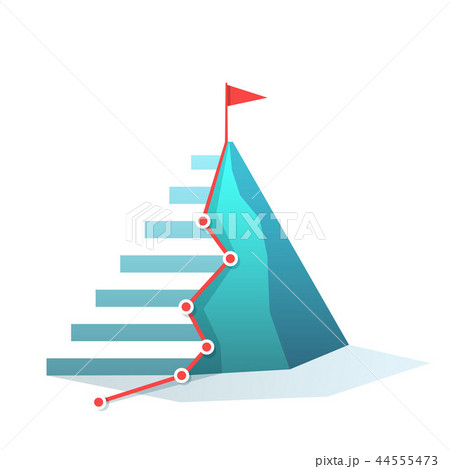 Goal achievement success and win concept 44555473