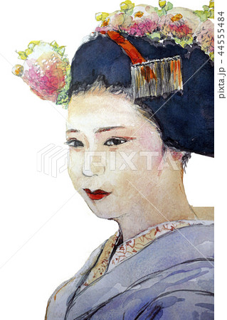 祇園の舞妓さん 京都 舞妓さんの白バック 祇園の舞妓さん 京都 舞妓さんの白バック 44555484