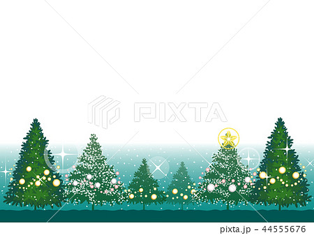 もみの木のクリスマスカード 緑 3のイラスト素材