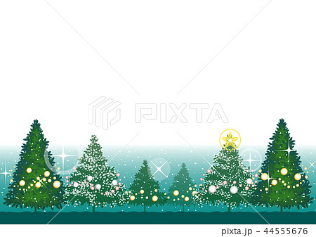 もみの木のクリスマスカード 緑 3のイラスト素材 44555676 Pixta