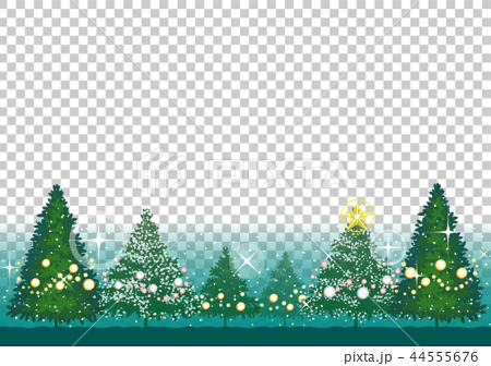 もみの木のクリスマスカード 緑 3のイラスト素材
